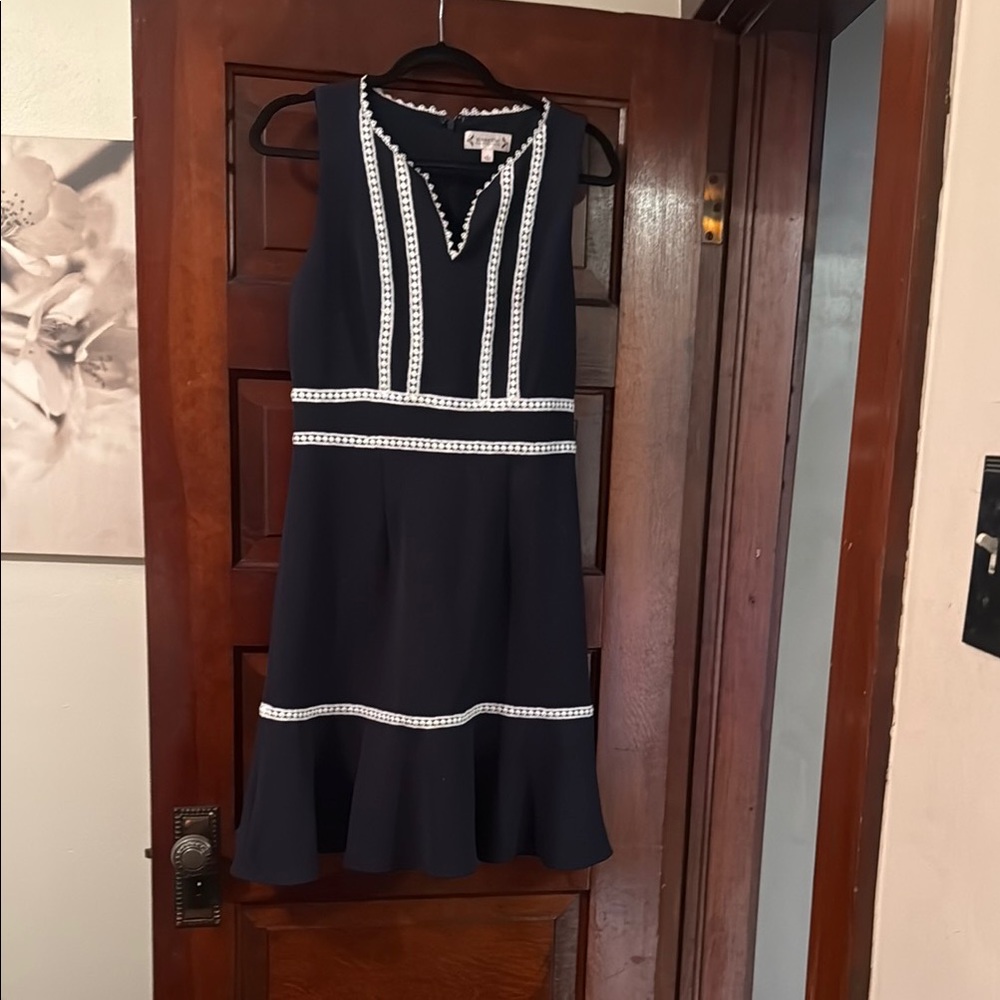 Nanette Lepore Black and White Midi Dress